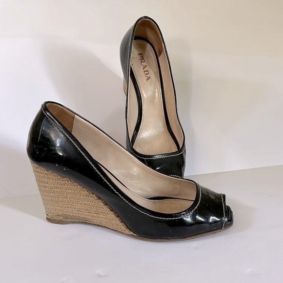 PRADA shoes espadrilles wedges - Picture 1 of 12